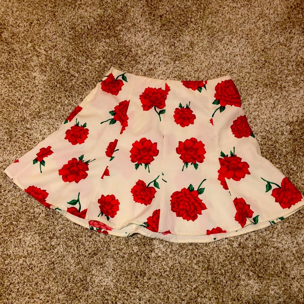 Lush Floral Mini Skirt